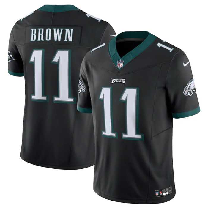 Men & Women & Youth Philadelphia Eagles #11 A.J. Brown Black 2023 F.U.S.E. Vapor Untouchable Limited Stitched Football Jersey